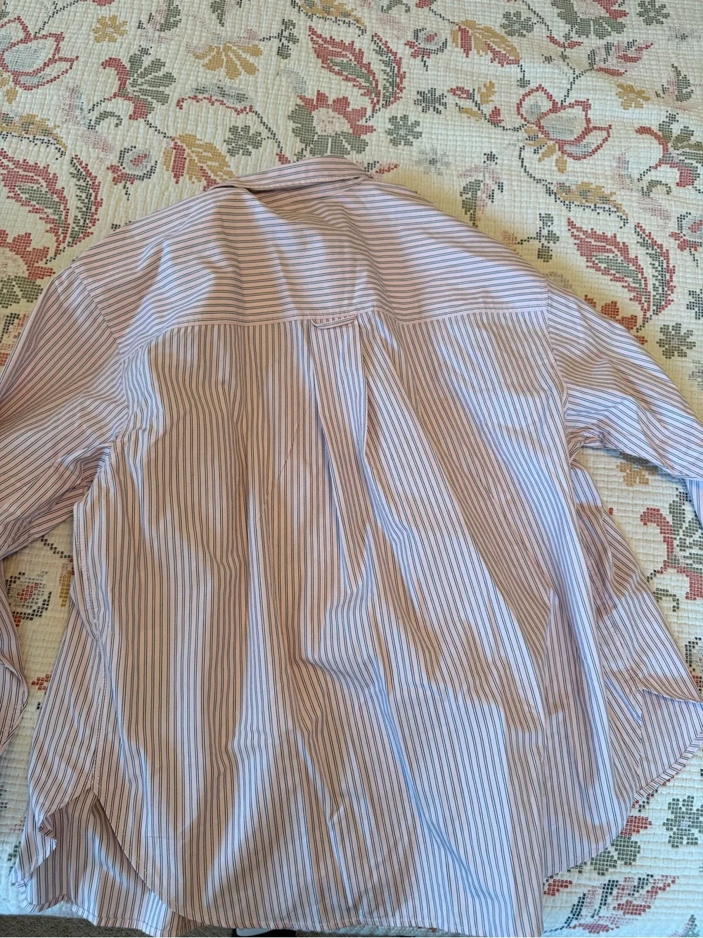 J.Crew Étienne oversized shirt in striped cotton poplin - Pink Spoonbill